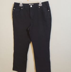 Laura Ashley petite croppes pants black